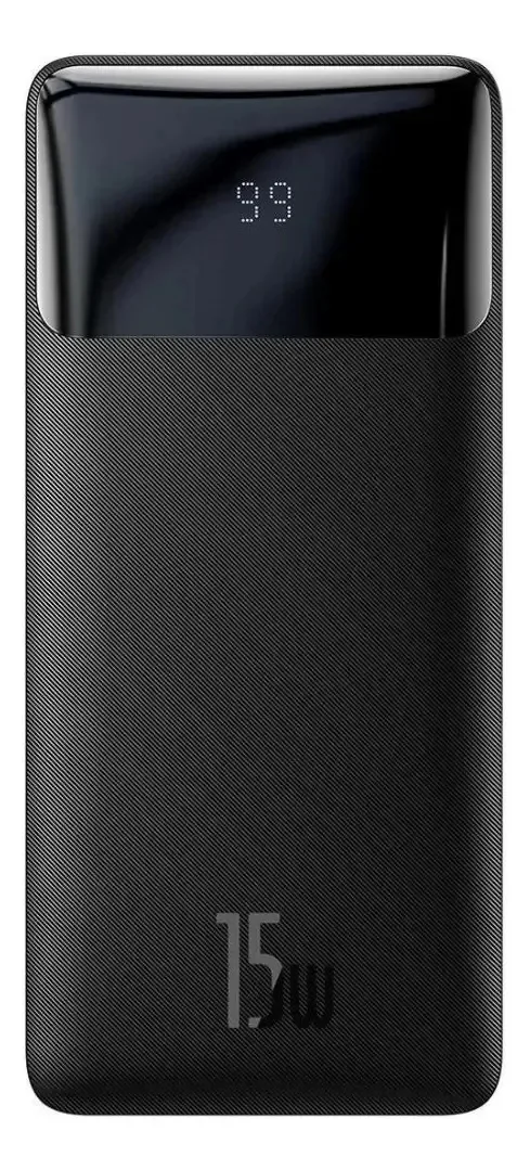 Carregador Emergência Digital Preto 22.5w Slim Instantâneo