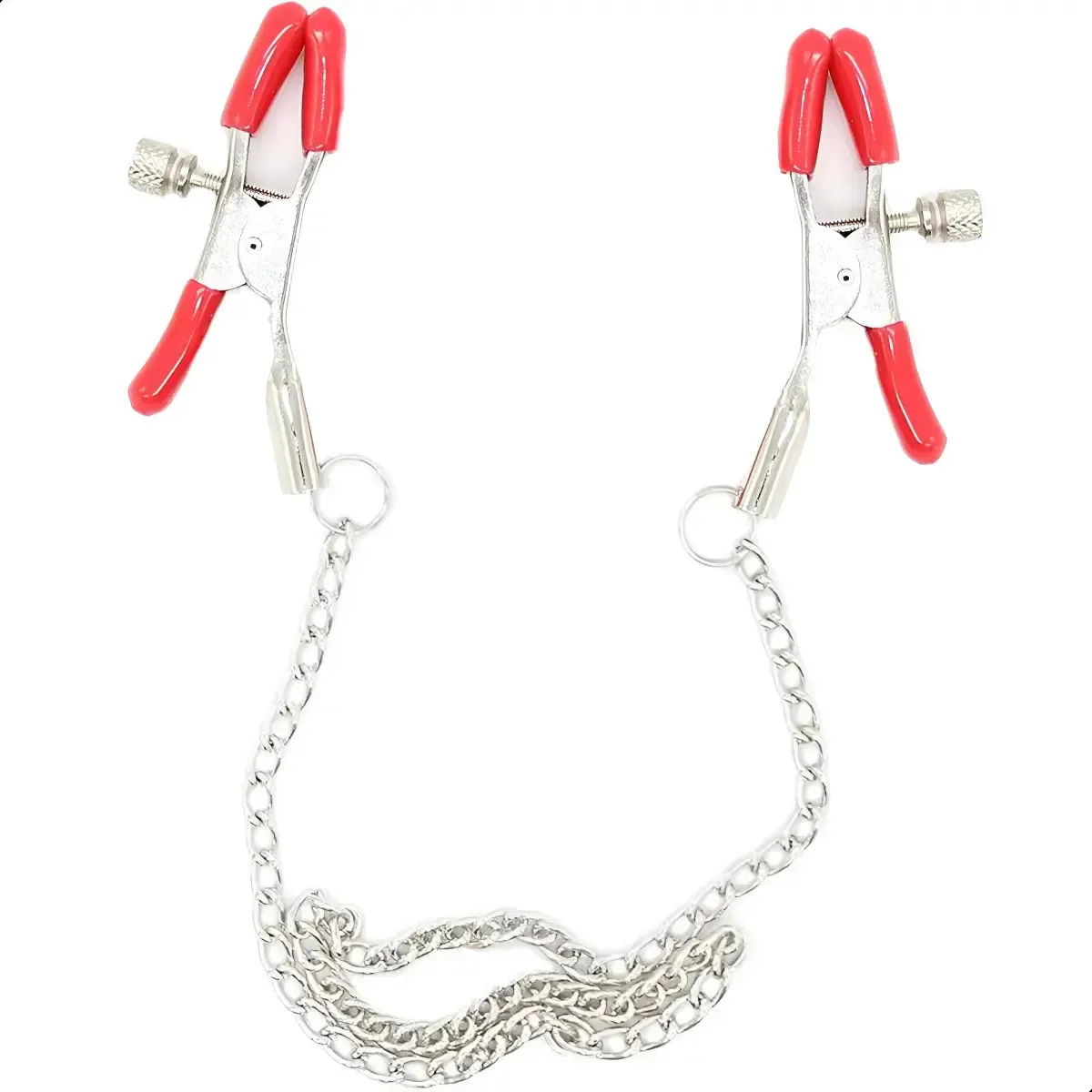 Prendedor Grampo De Mamilos Seios Regulagem Excita Sado Bdsm Cor Vermelho