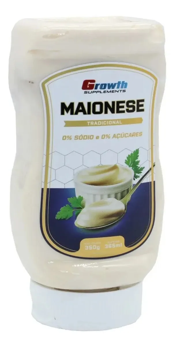 Maionese Growth 0 Zero Açucar E Sodio Lanche Saudavel 350gr