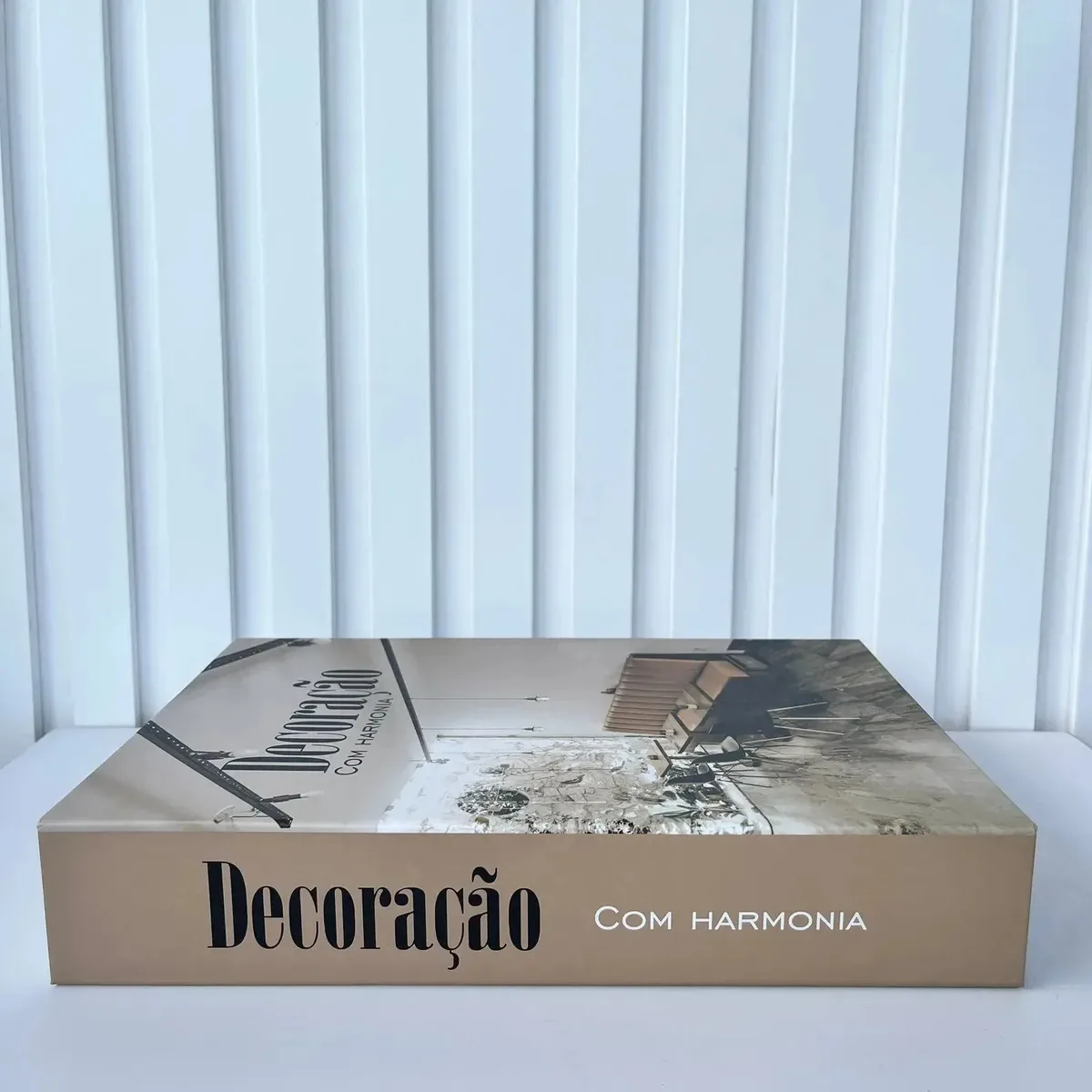 Decoração Sala Quarto Livro Caixa Fake Decoração Harmonia Bege Decoração