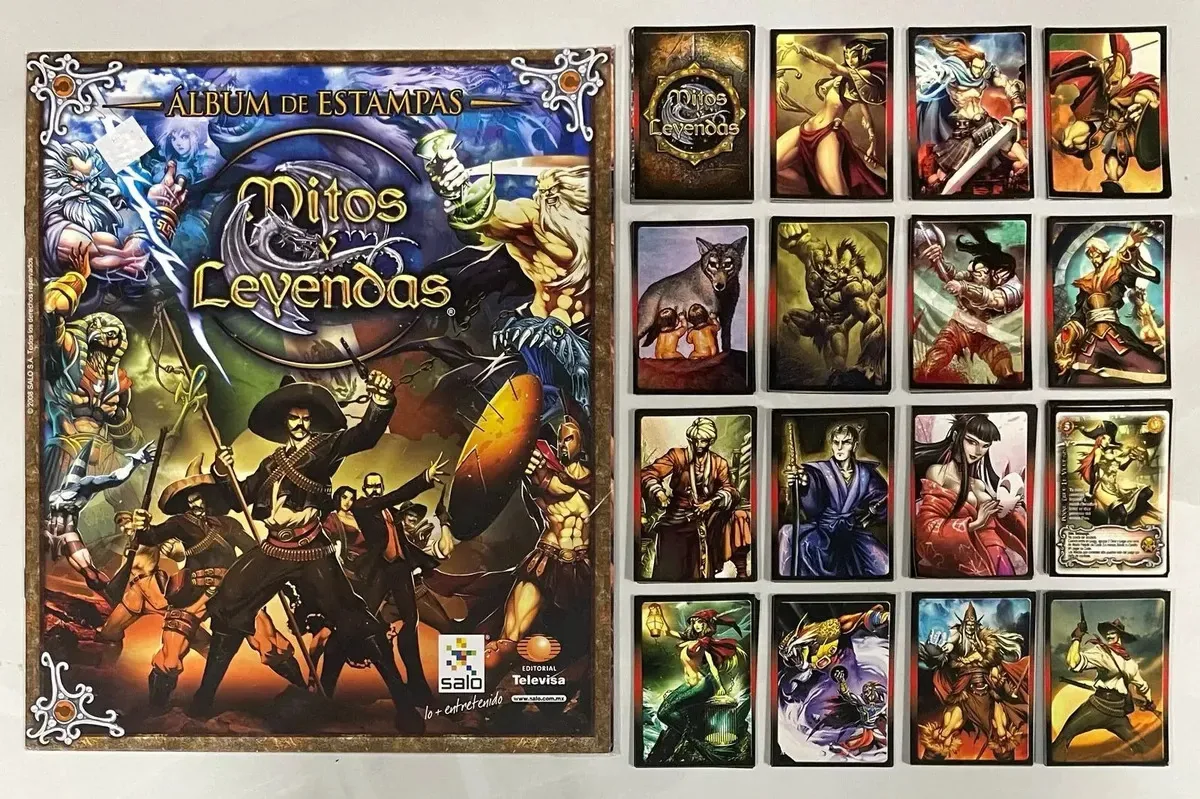 Álbum + Conjunto completo de fichas de mitos e lendas