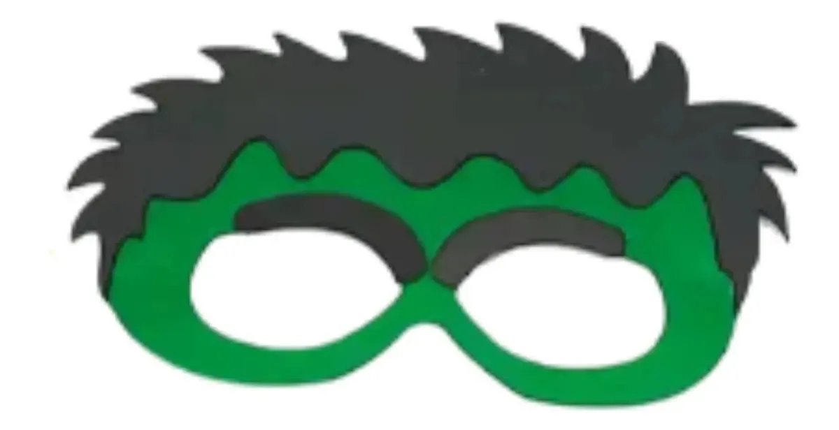 5 Máscaras Super Herói Para Crianças E Adultos Eva Hulk