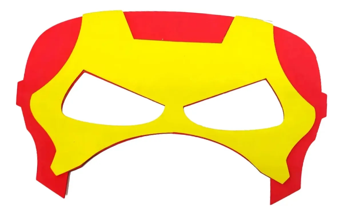 5 Máscaras Super Herói Para Crianças E Adultos Eva Homem De Ferro
