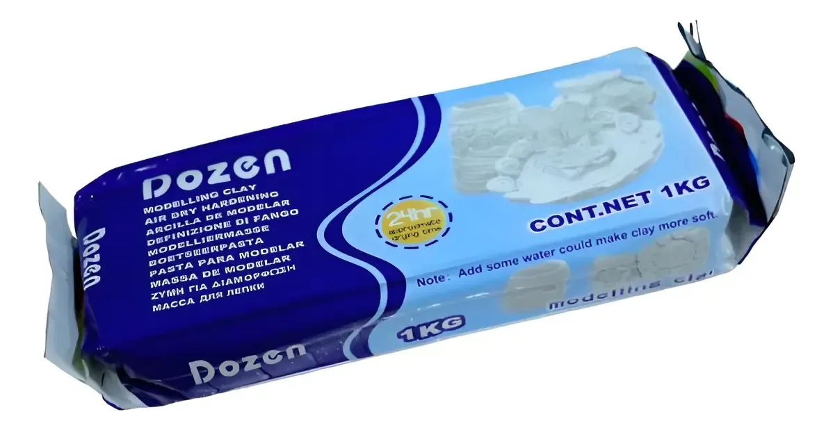 Massa de modelar branca 1 kg branca
