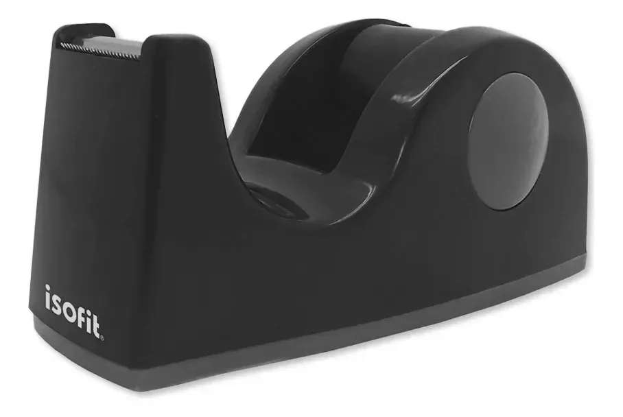 Dispensador de fita adesiva pequeno Isofit 119x50x54 mm preto