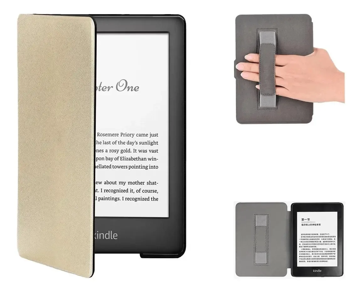 Capa Couro Magnética Com Alça Kindle 10 J9g29r + Caneta