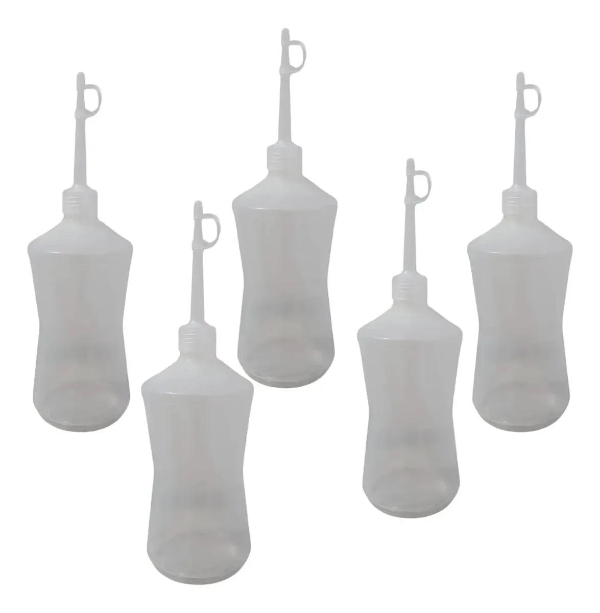Frasco Almotolia 500ml Bico Reto Kit 05 Peças - Jprolab