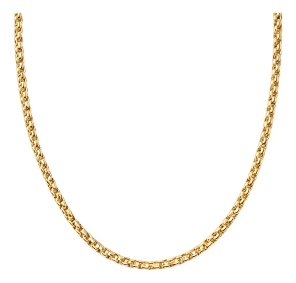 Colar Longo Mahná Corrente Veneziana Grossa 66cm