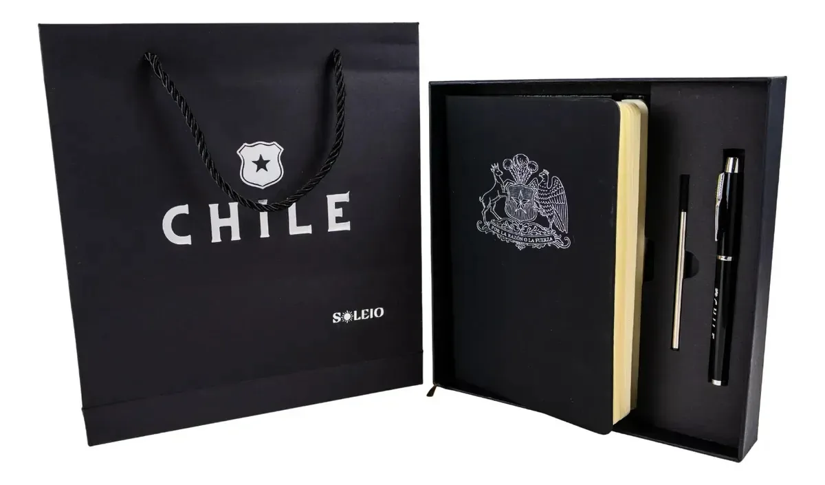Diário pessoal Soleio Agendas CDL-NESC3 cor preto com design Escudo