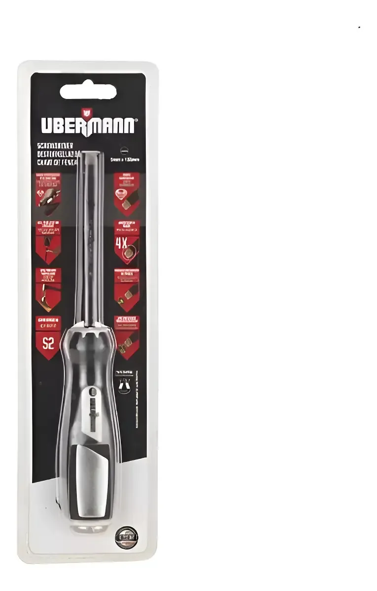 Chave Fenda Diamantada 2x100mm Aço Ubermann 10 Anos