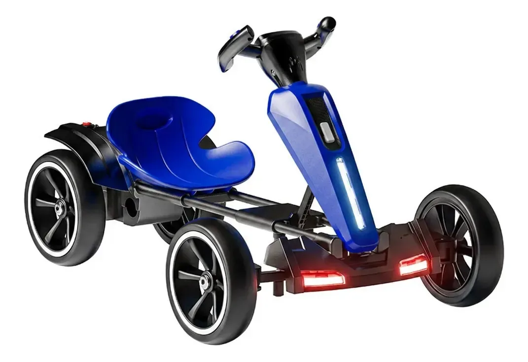 Kart elétrico recarregável para crianças com Bluetooth Music Blue