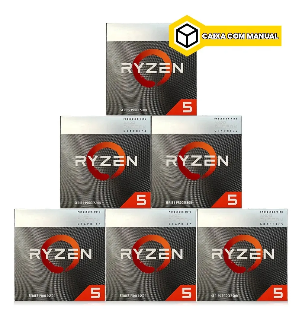 Caixa Vazia Processador Ryzen 5 4600g Adesivo Blister Manual