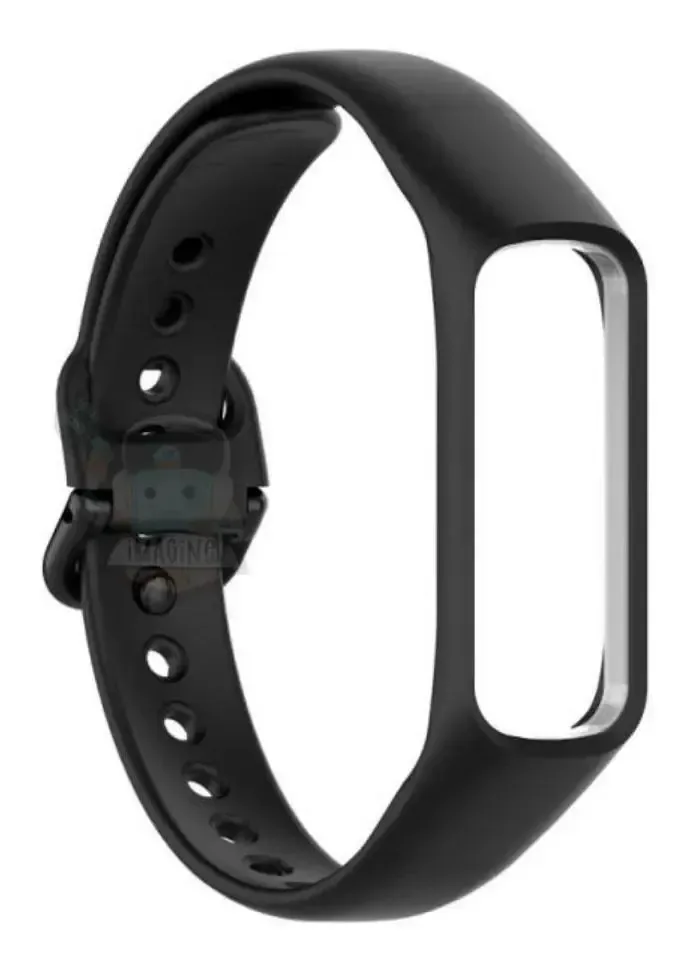 Kit 2 Pulseiras Samsung Galaxy Fit 2 R220 Silicone Esportiva Cor Preto