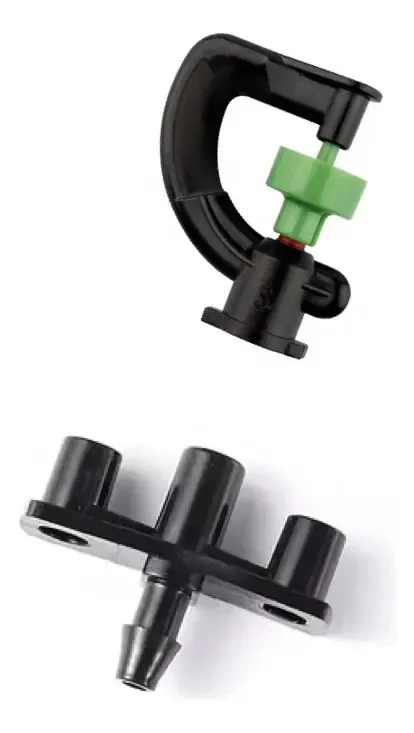 Kit 20 Aspersores Irrigação Irrigador Giratório Saida Dupla