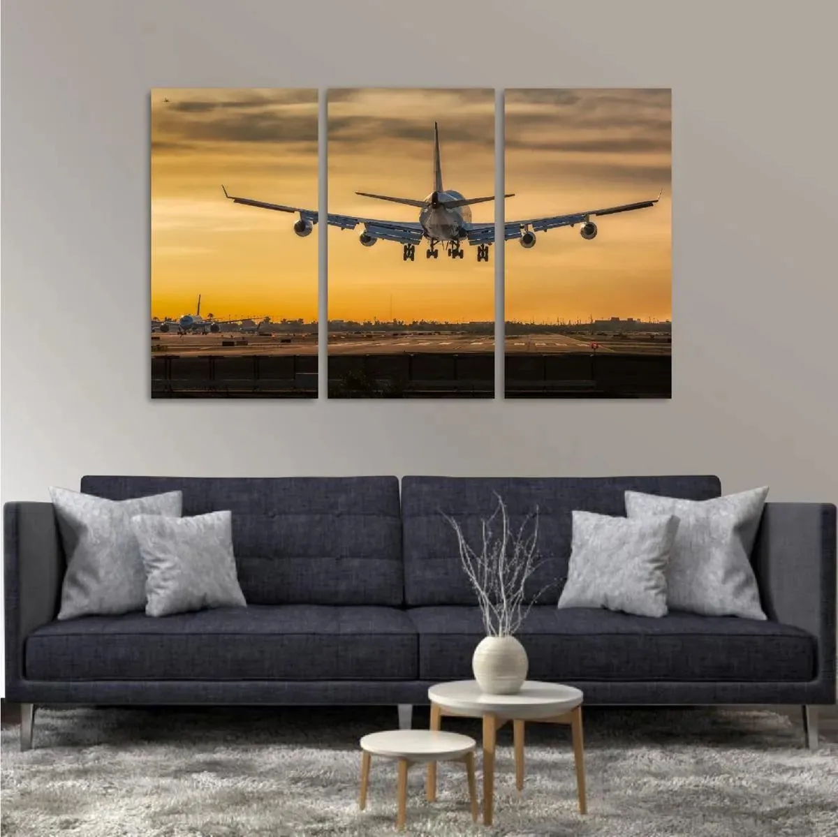 Quadro Aviação Paisagem Airplane Decorativo 3