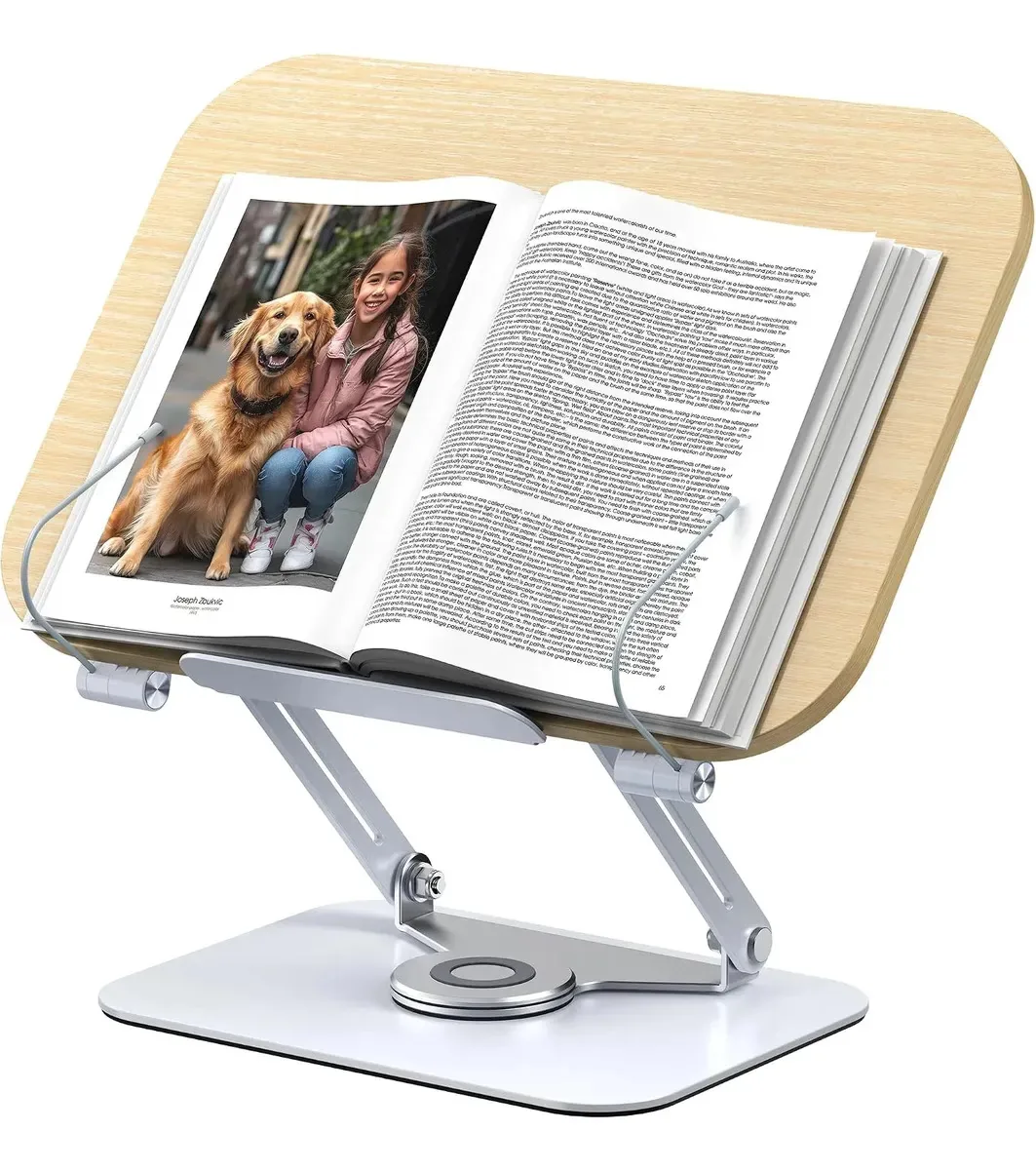 Suporte de livros dobrável ajustável Mokuru Mokuru 360