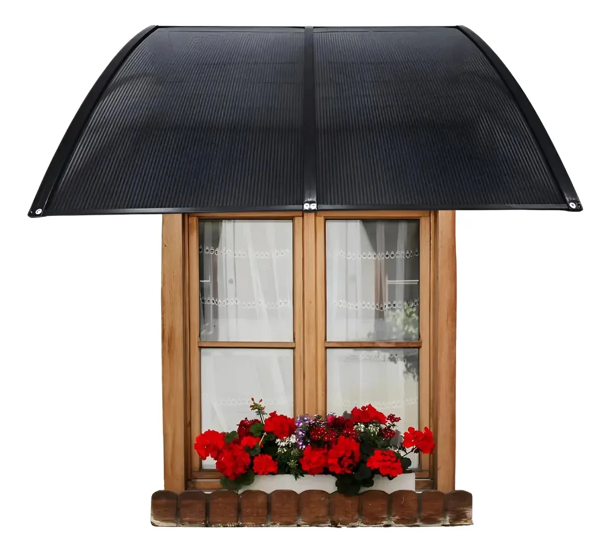 Toldo Preto Fumê Para Portas E Janelas 100x75cm