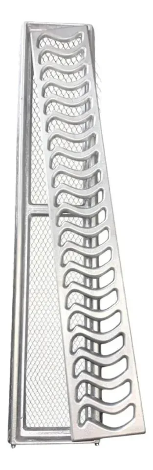 20 Ralos Grelha Linear Elite Com Tela E Aro De Fixação 10x50
