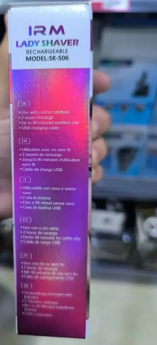 Barbeador feminino recarregável sem fio multiuso rosa