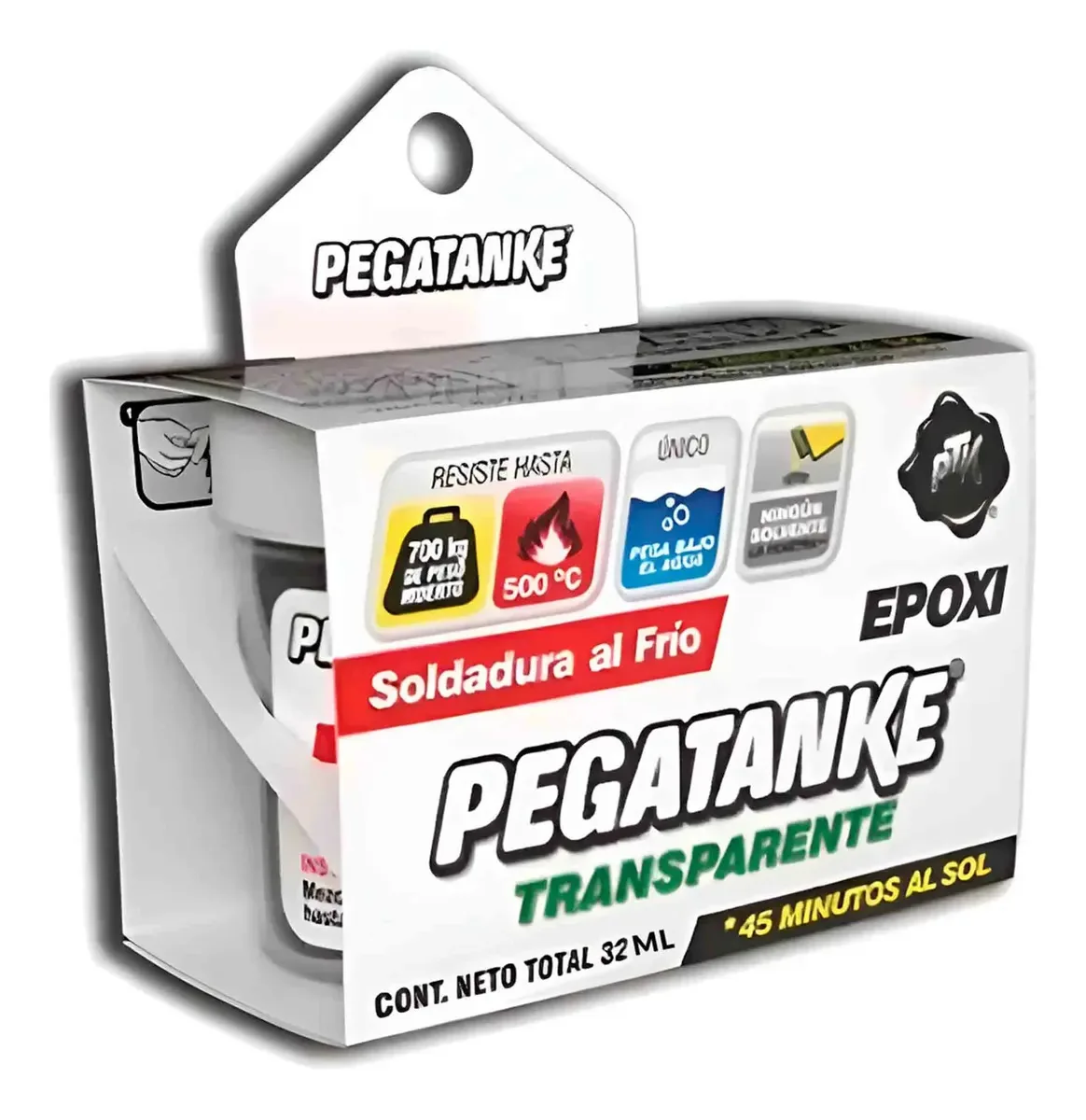 Adesivo epóxi de aço líquido transparente Pegatanke