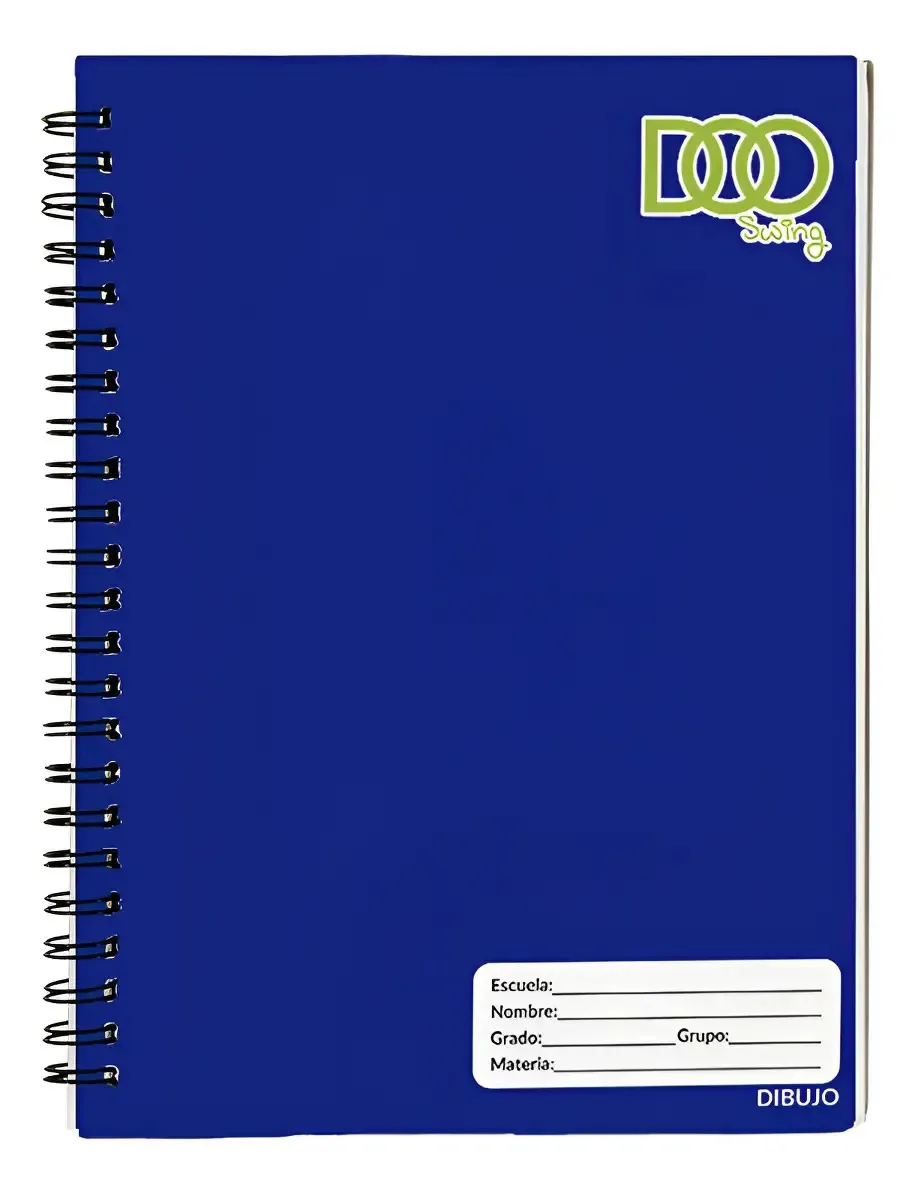 Caderno profissional Smarty Doo, 100 folhas, cores em espiral dupla, folhas brancas