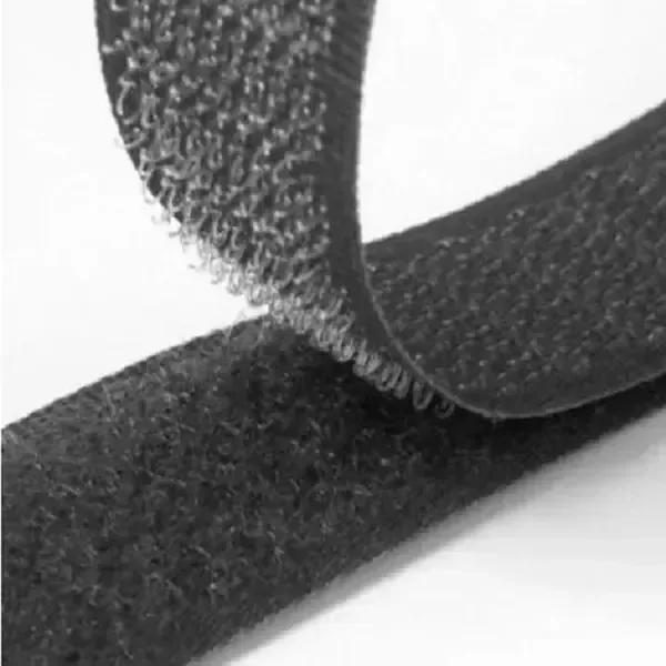 Fecho De Contato Velcro 50mm Macho E Fêmea Preto 25 Metros
