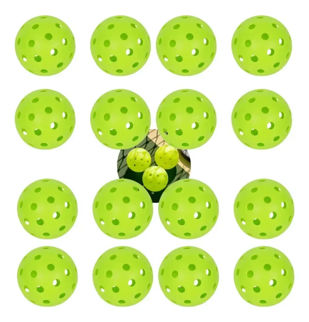 Kit 12 Bolas Para Pickleball Leve 40 Furos Cada Esporte Bel Verde