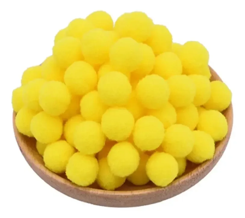Pompons Roma 1,5cm Color Rosa C/1000 Unidades Cor Canario 002