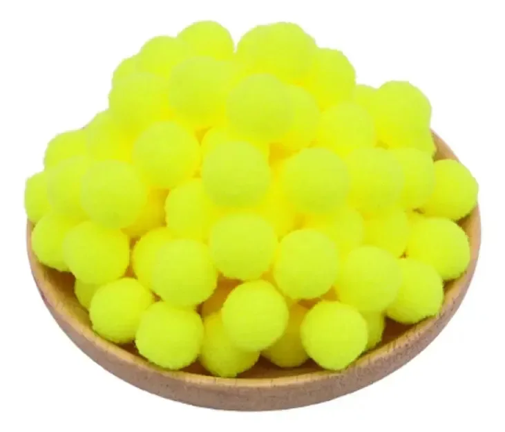 Pompons Roma 1,5cm Color Rosa C/1000 Unidades Cor Amarelo Fluor 048