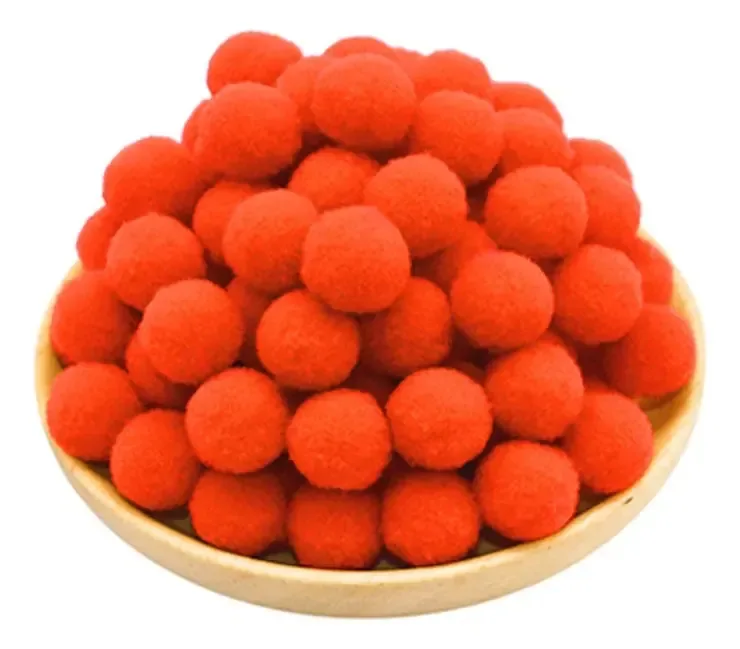 Pompons Roma 1,5cm Color Rosa C/1000 Unidades Cor Laranja Fluor 004