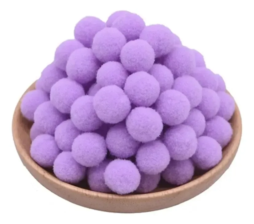 Pompons Roma 1,5cm Color Rosa C/1000 Unidades Cor Lilás 296