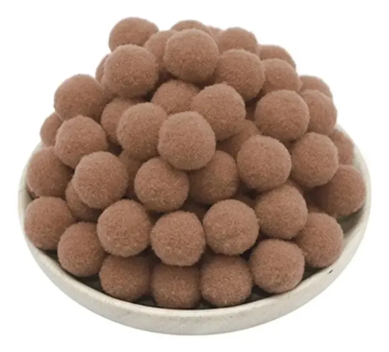 Pompons Roma 1,5cm Color Rosa C/1000 Unidades Cor Marrom 086