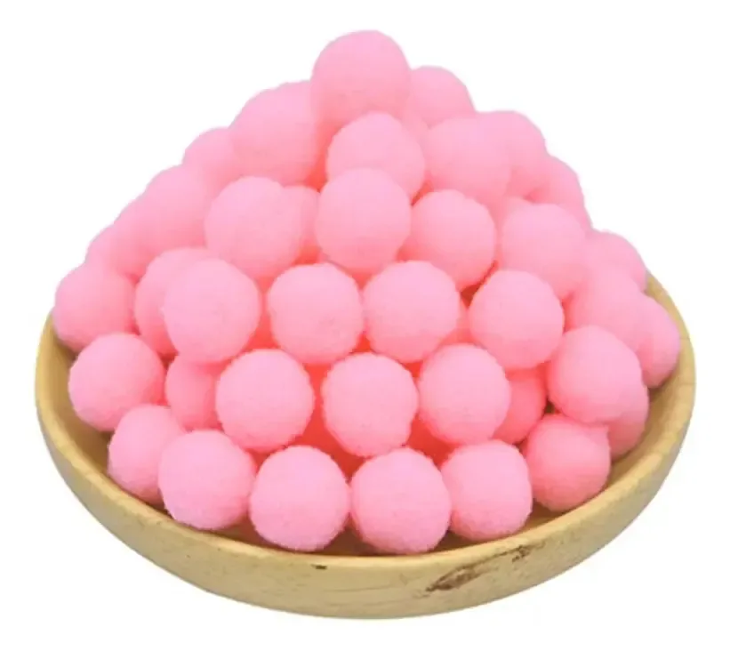 Pompons Roma 1,5cm Color Rosa C/1000 Unidades Cor Rosa Bb 080