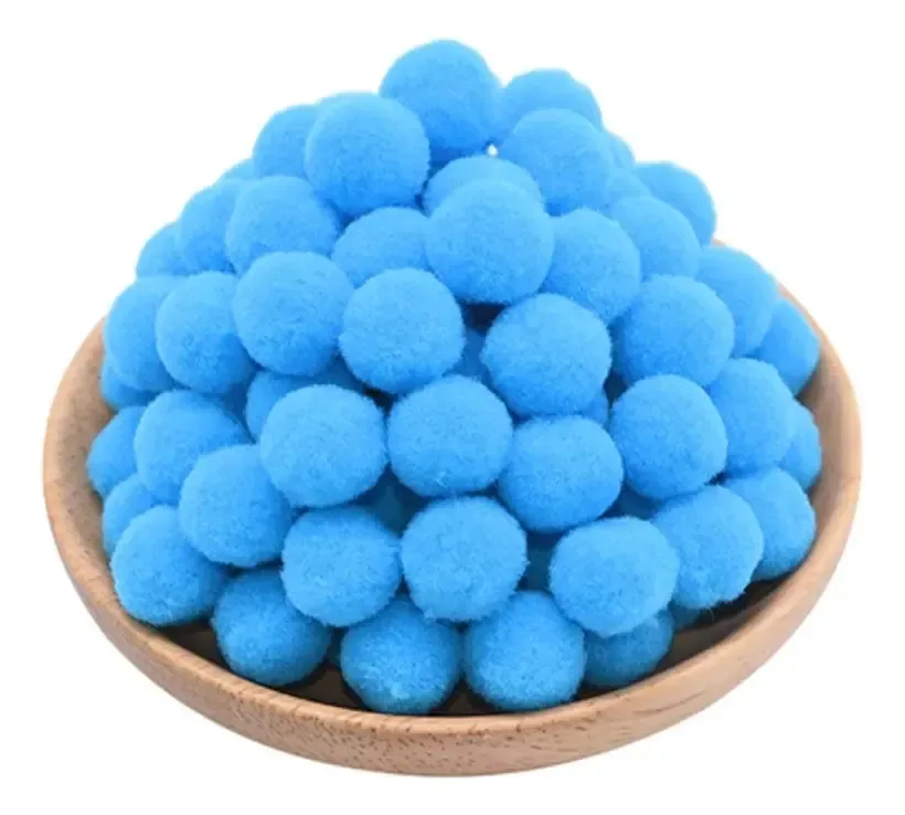 Pompons Roma 1,5cm Color Rosa C/1000 Unidades Cor Turquesa 007