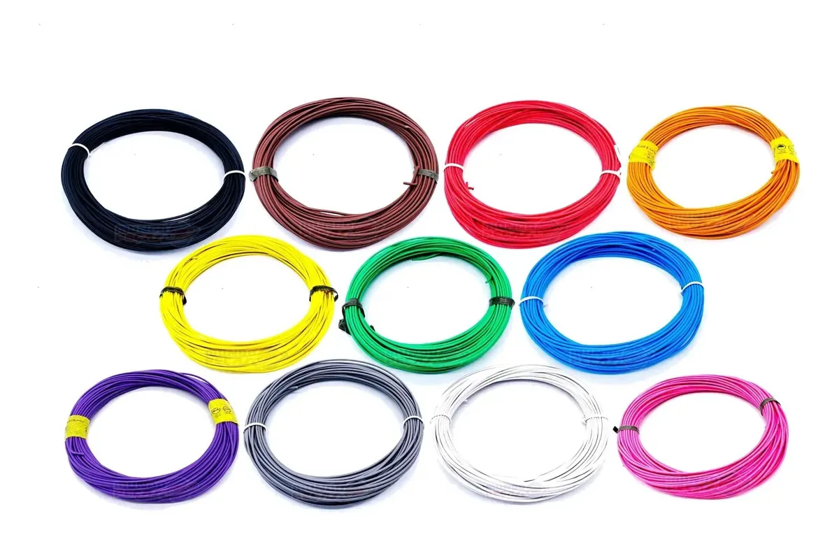 3 Rolos Fios Cabinho Flexível Cobre 1,00mm Rolos Com 25m