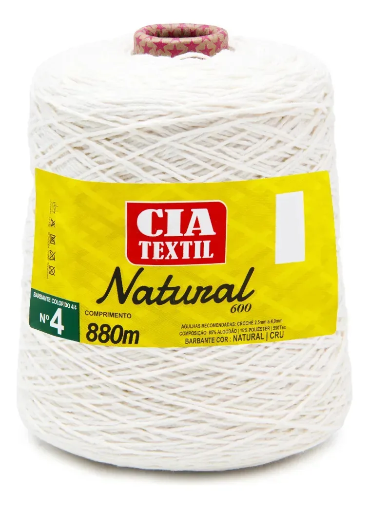 Barbante Cia Textil Natural N.04 600g Cru