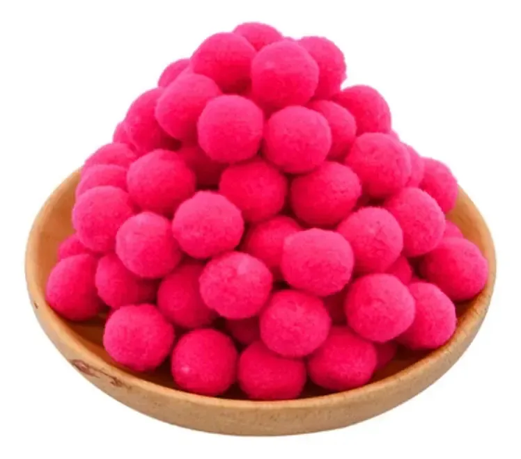 Pompons Roma 1,5cm Color Rosa C/1000 Unidades Cor Pink Fluor 032