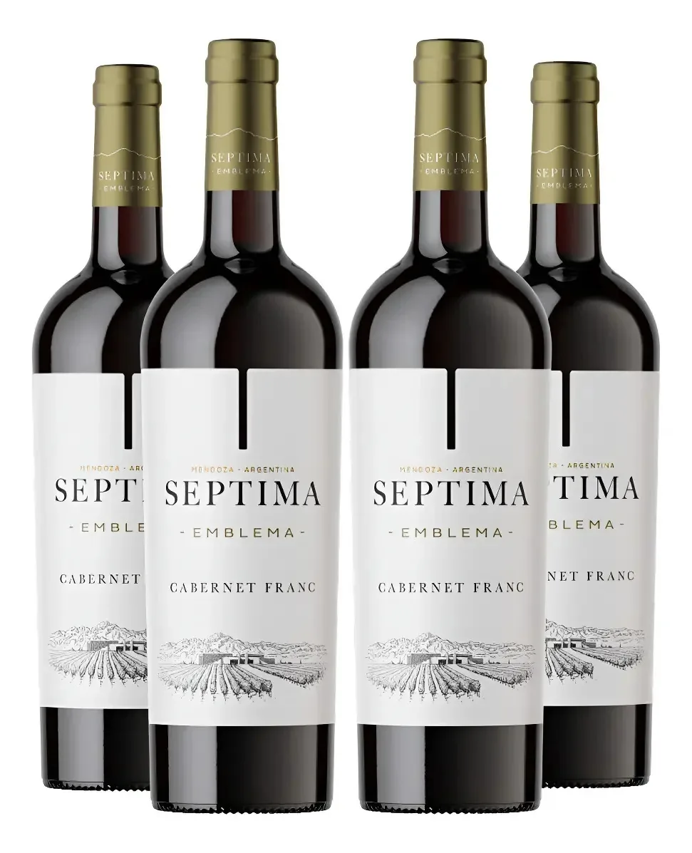 Kit 4 Vinhos Argentino Septima Emblema Cabernet Franc 750ml