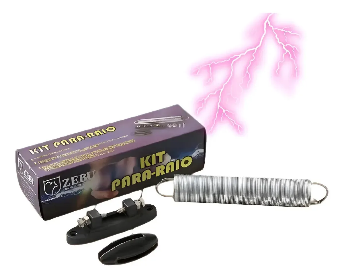 Cerca Elétrica Rural Kit Para-raios Completo Zebu