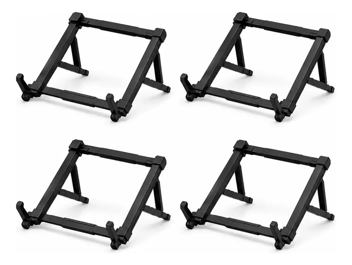 Kit Com 4 Suportes Para Notebook Com 5 Níveis De Altura Preto