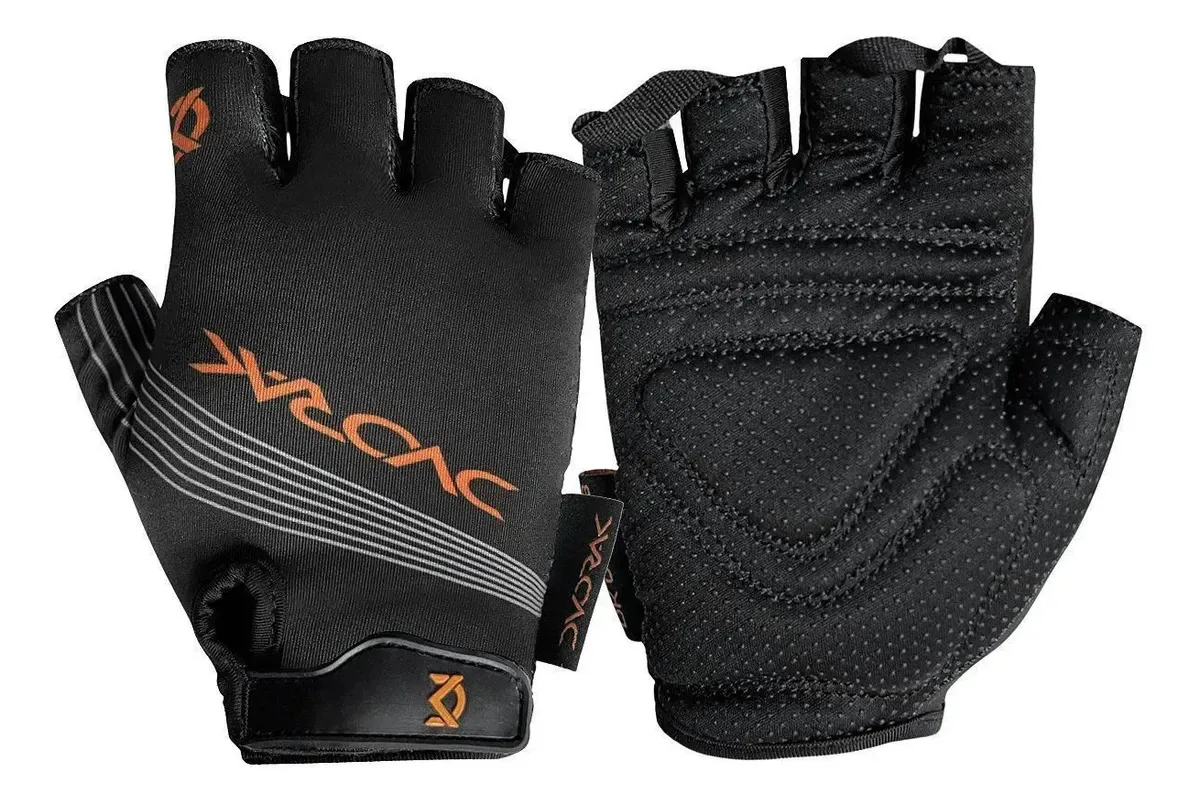 Luva De Ciclismo Dvorak Sprint Laranja Tamanho Gg