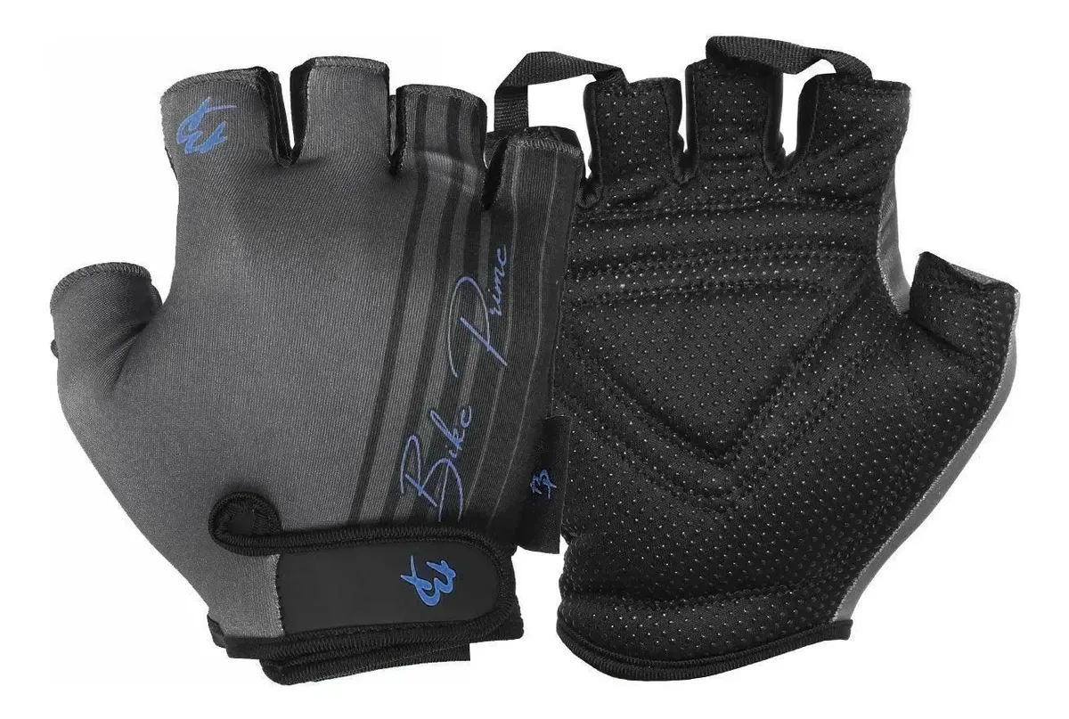 Luva De Ciclismo Bike Prime Racing Azul Tamanho M