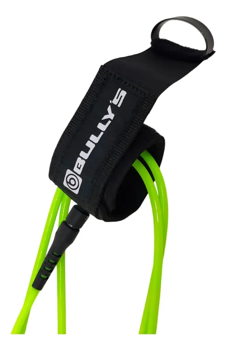 Leash 6 Pés 7mm Duplo Girador Cordinha Strep Prancha Surf Verde C/ Preto