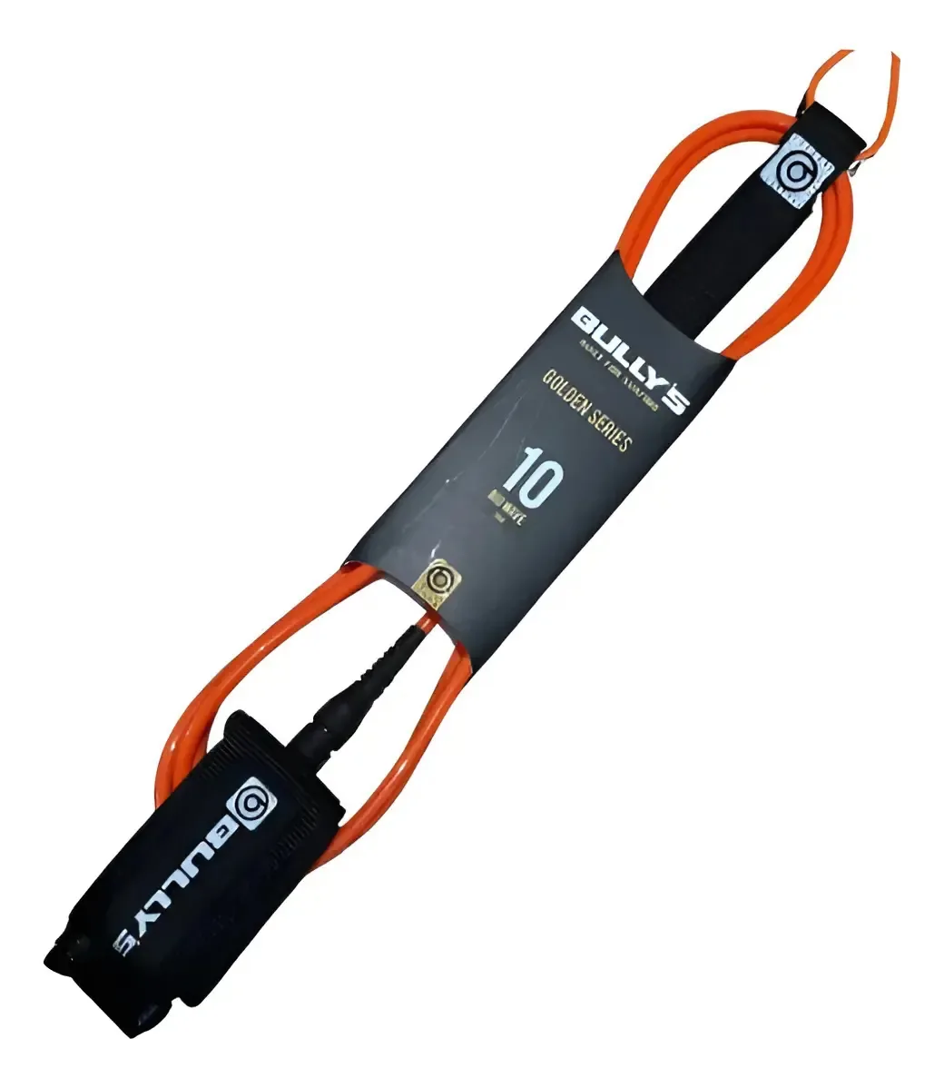 Leash Bullys Golden Giant Wave 10 Pés X 7mm Longboard Sup Cor Laranja