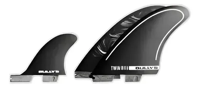 Quilha Biquilha Twin + 1 Bullys Encaixe Fcs 2 Preto/branco Large- Grande