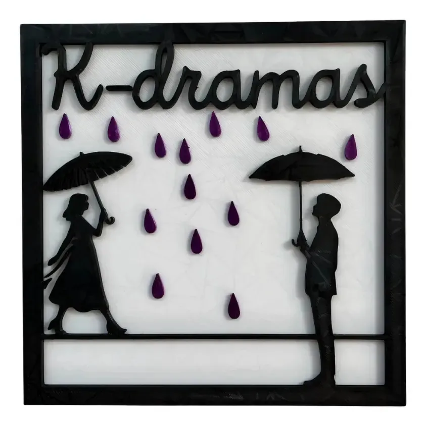 Quadro Decorativo K-dramas Doramas Preto