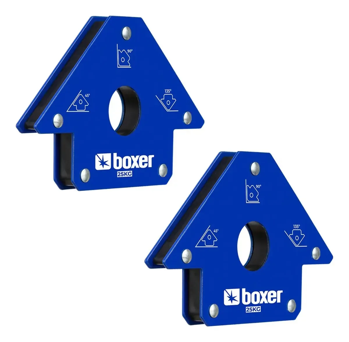 Kit 2 Esquadros Magnéticos 25kg Profissional P/ Solda Boxer