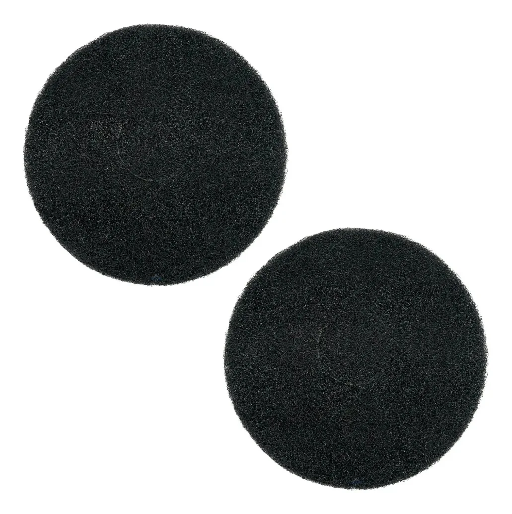 Kit 2 Discos Da Enceradeira Cleaner Preto 300mm