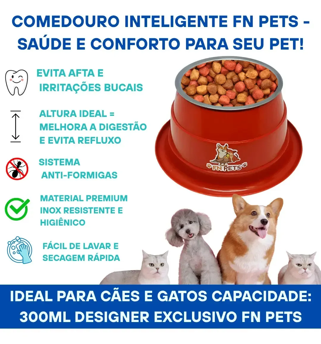 Pote Para Ração Bebedouro Para Caes Comedouro Porta Ração Cor Rosa