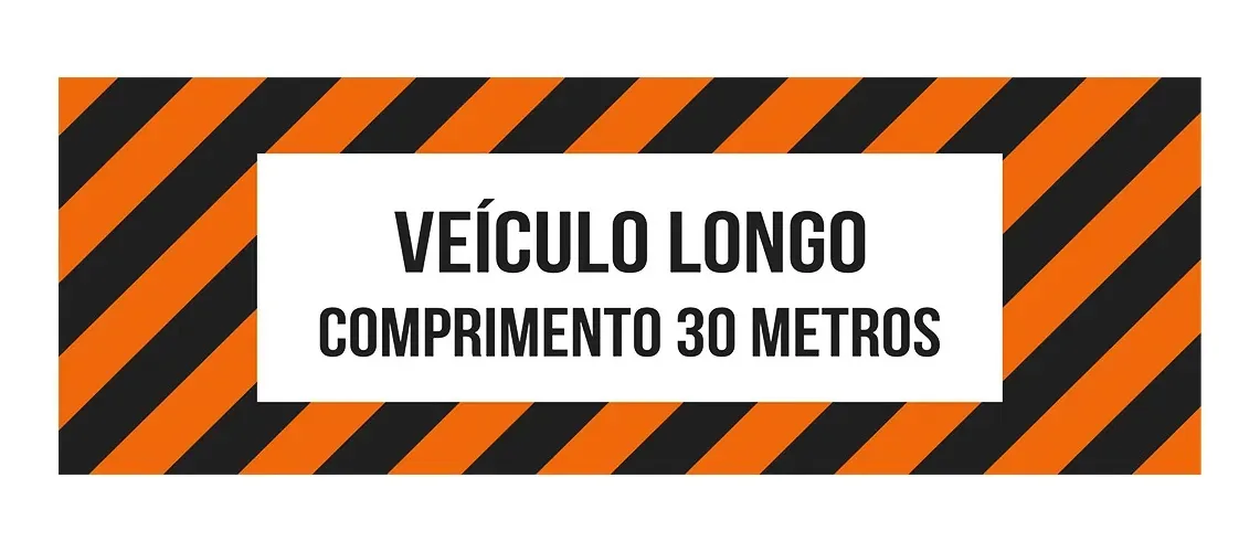 Faixa Veículo Longo 30m - Adesivo Refletivo Caminhão